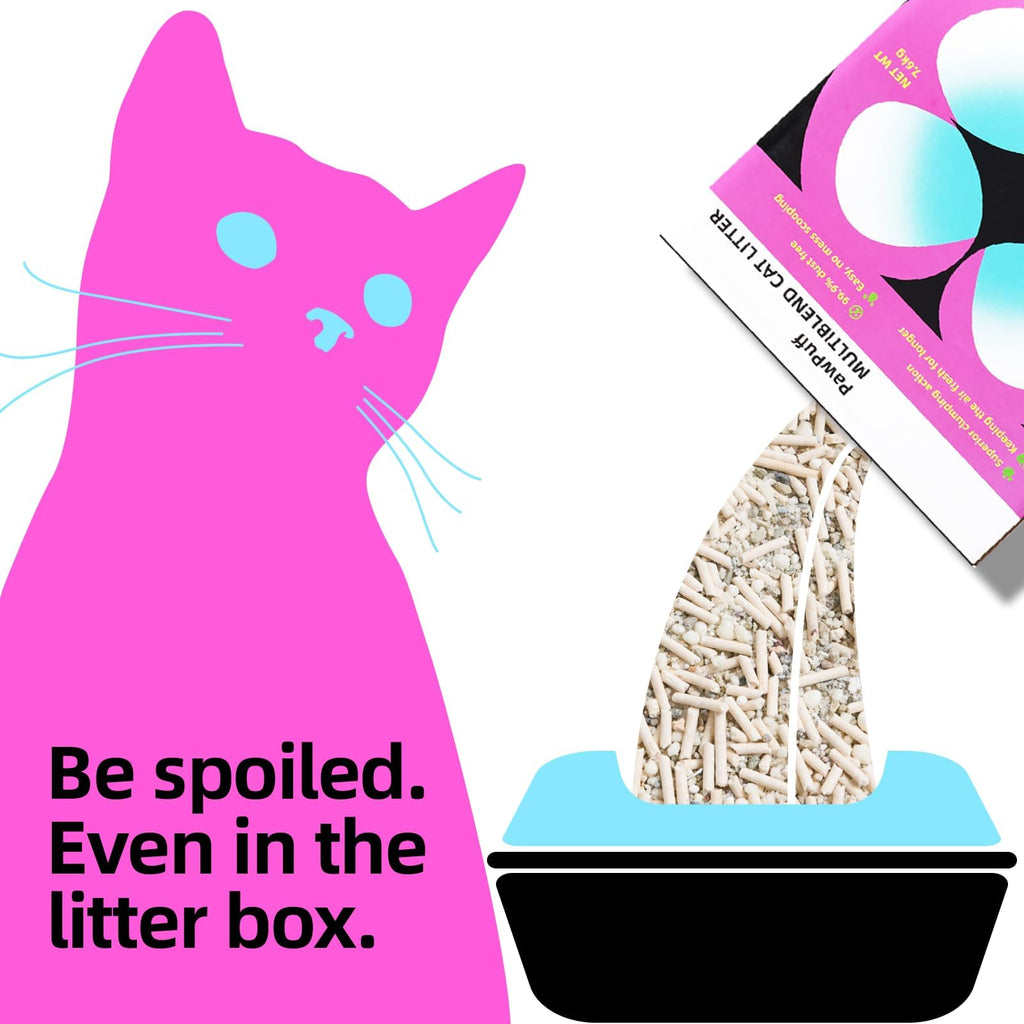 Clumping Cat Litter 99.9% Dust Free Flushable Mixed Tofu and Bentonite Odor Control 16.8lb O901078