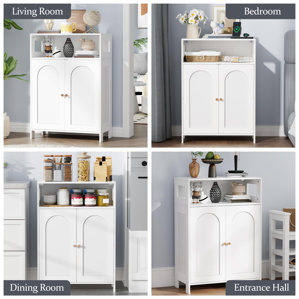 Bathroom Storage Cabinet with Adjustable Shelf & Doors I23123