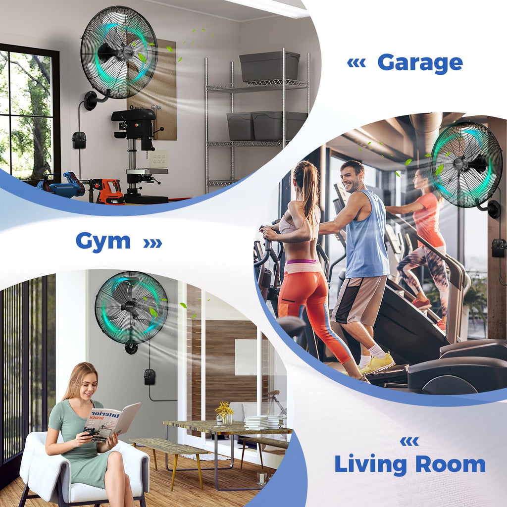 20-inch 3 Speed Metal Wall Mount Fan Z666