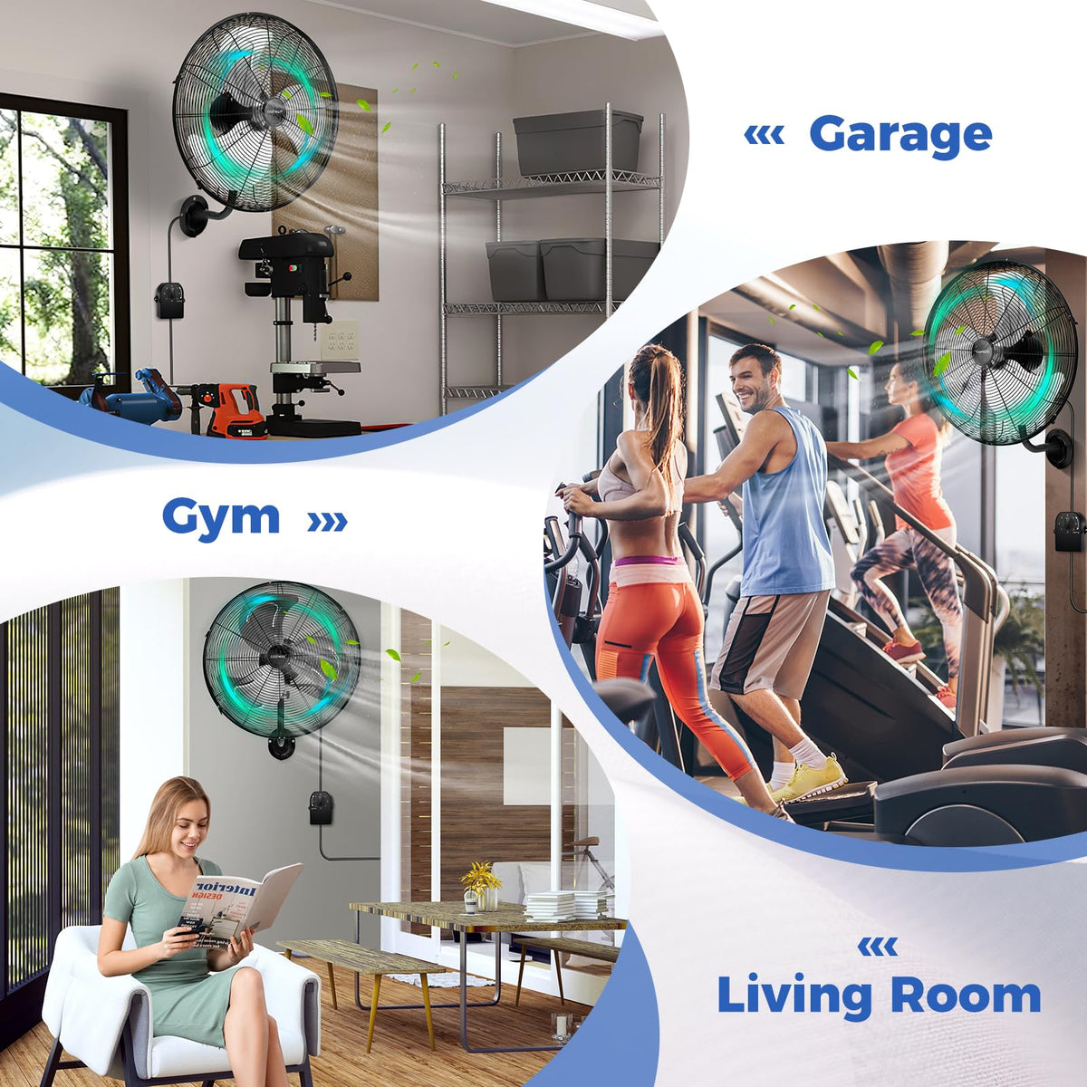 20-inch 3 Speed Metal Wall Mount Fan Z666