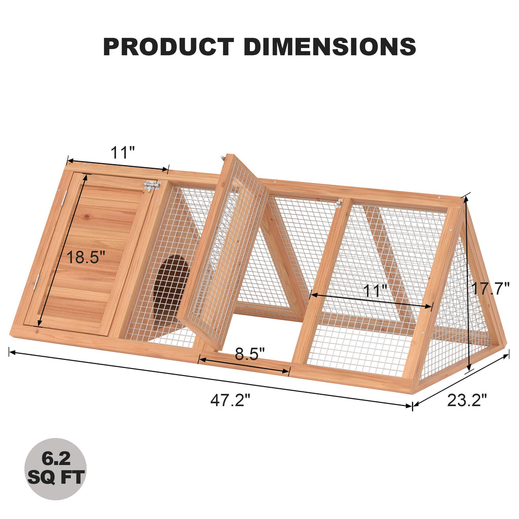 Wooden Chicken Coop and Rabbit Hutch M9117