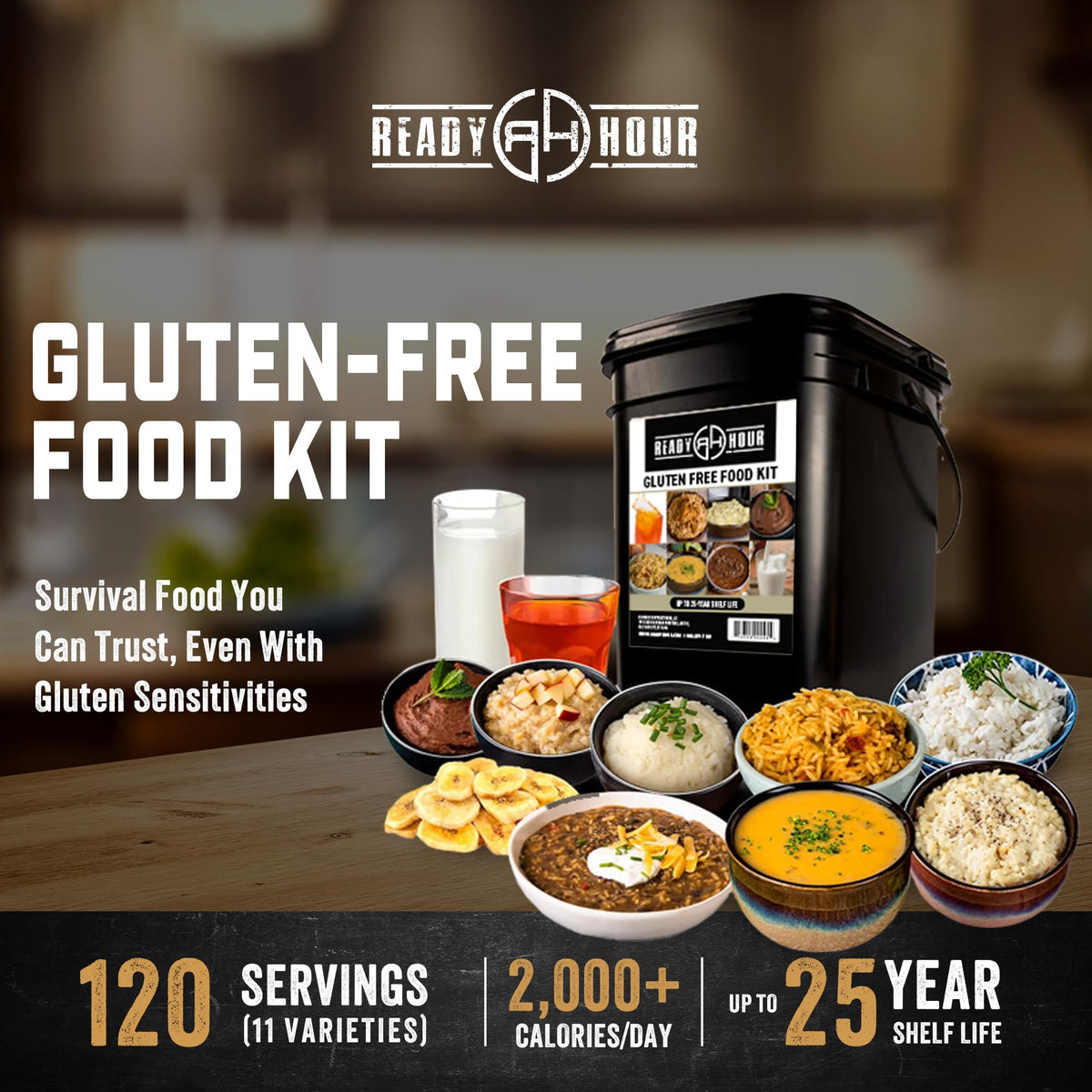 Gluten-Free Freeze-Dried Food Kit 120 Servings U315