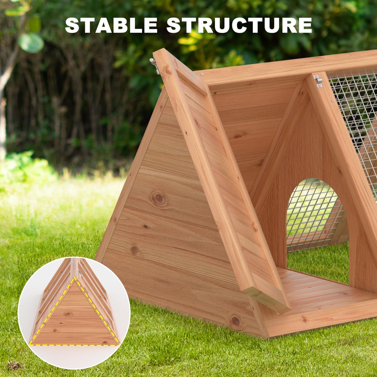 Wooden Chicken Coop and Rabbit Hutch M9117