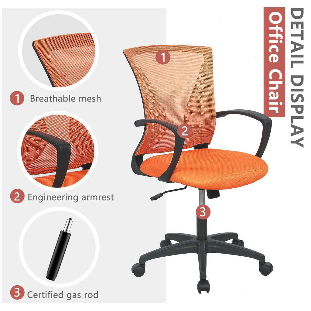 Orange Ergonomic Mesh Gaming Chair W623712
