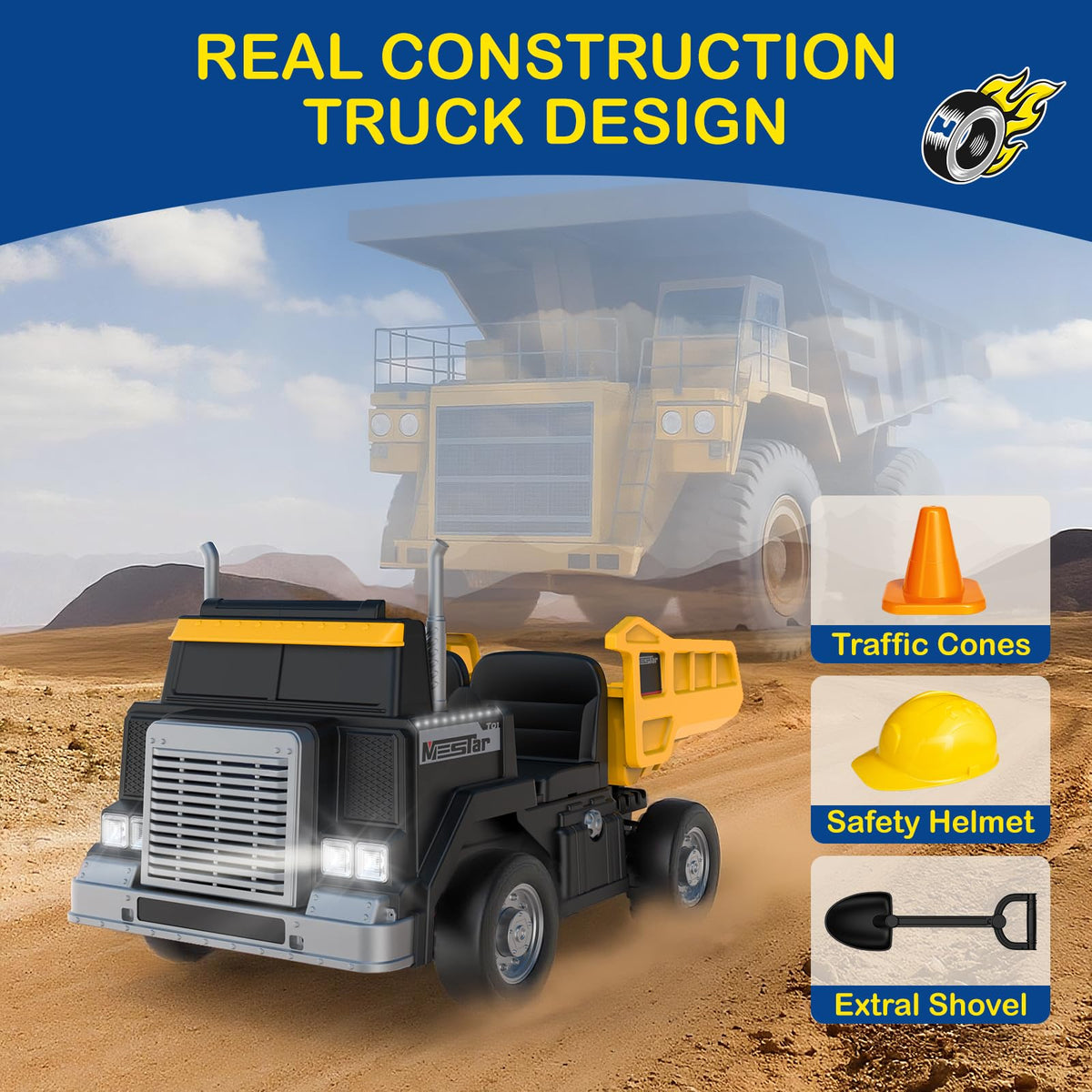24V 4WD Ride On Dump Truck with 400W Motors S6972