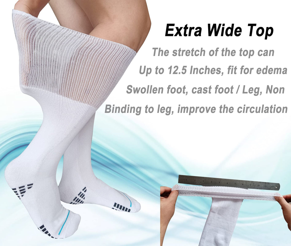 Knee High Sock Liner for Orthopedic Walking Boots H226975