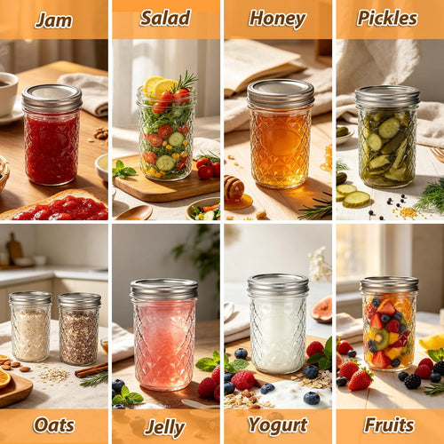 16oz Wide Mouth Mason Jars with Airtight Lids Q479407