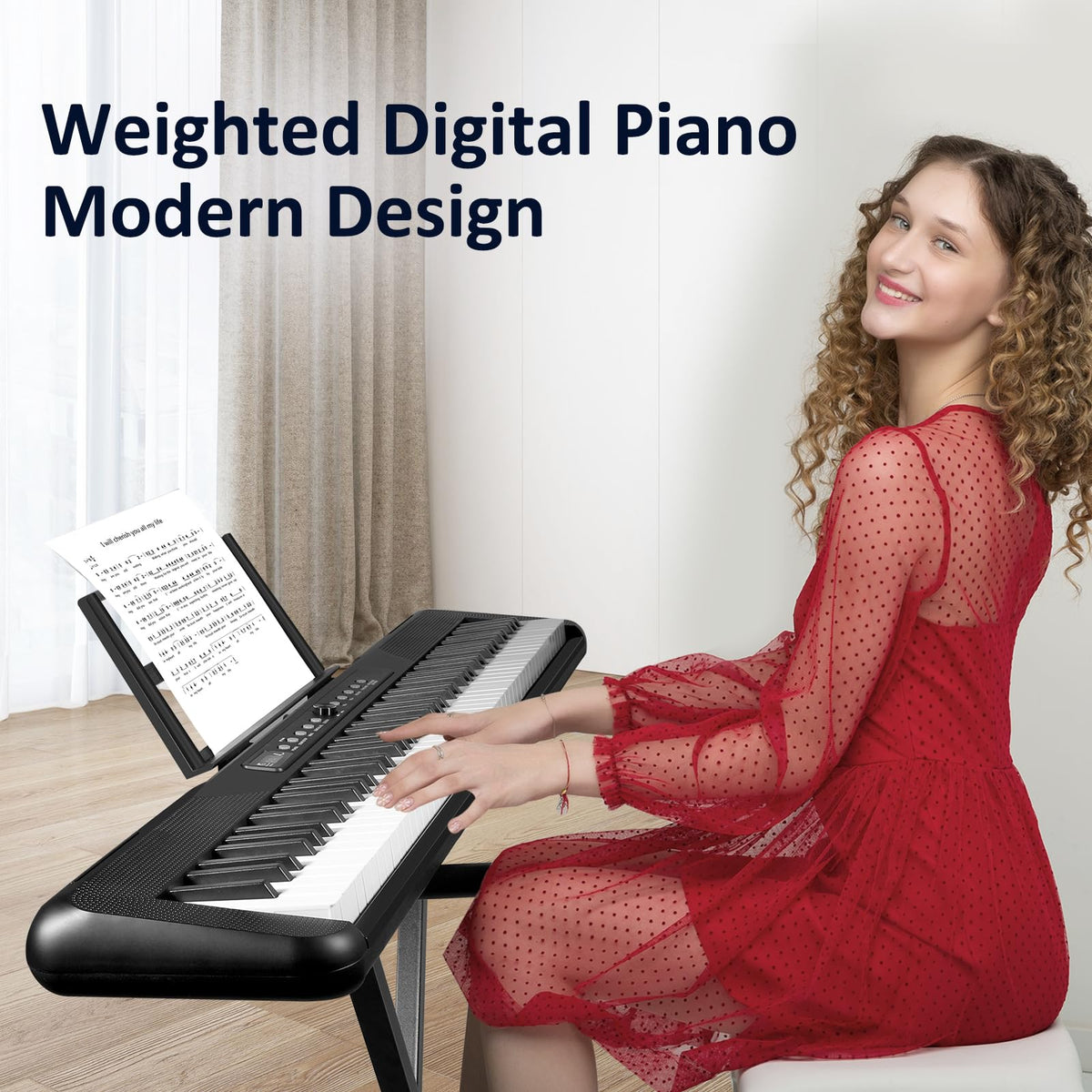 88 Key Semi Weighted Digital Piano with Sustain Pedal C6332