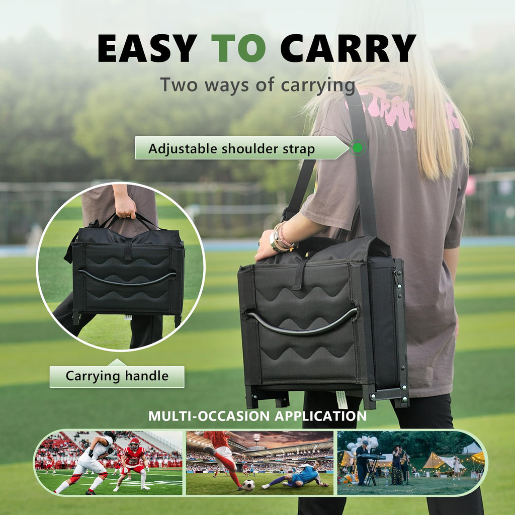 Blue Padded Folding Stadium Seats with Back Support G900