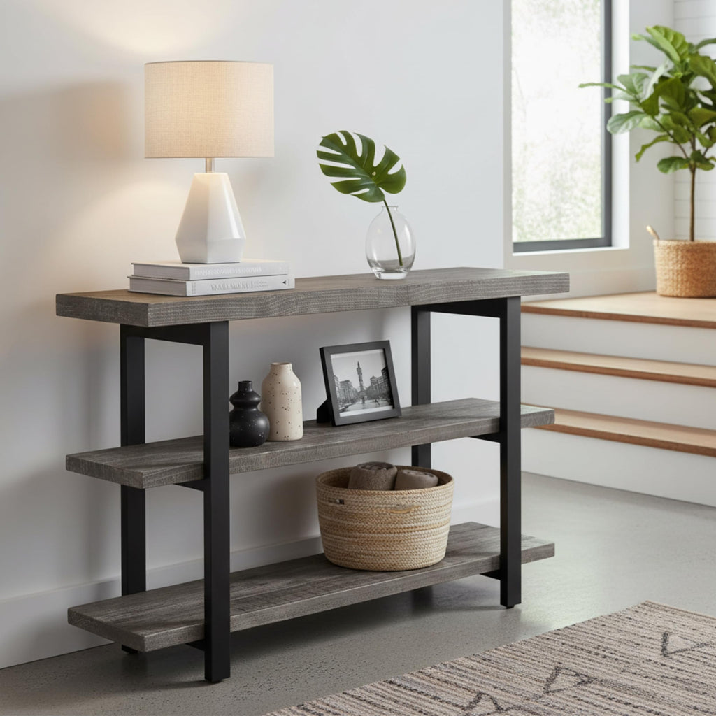 Solid Wood Media Console Table V4940