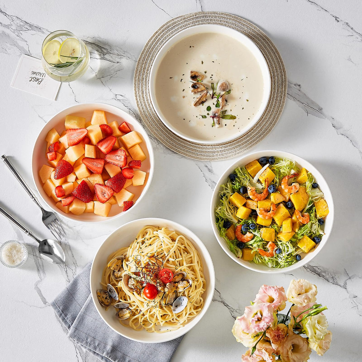 35 OZ Soup Bowls, 48 OZ Pasta Bowls J487026