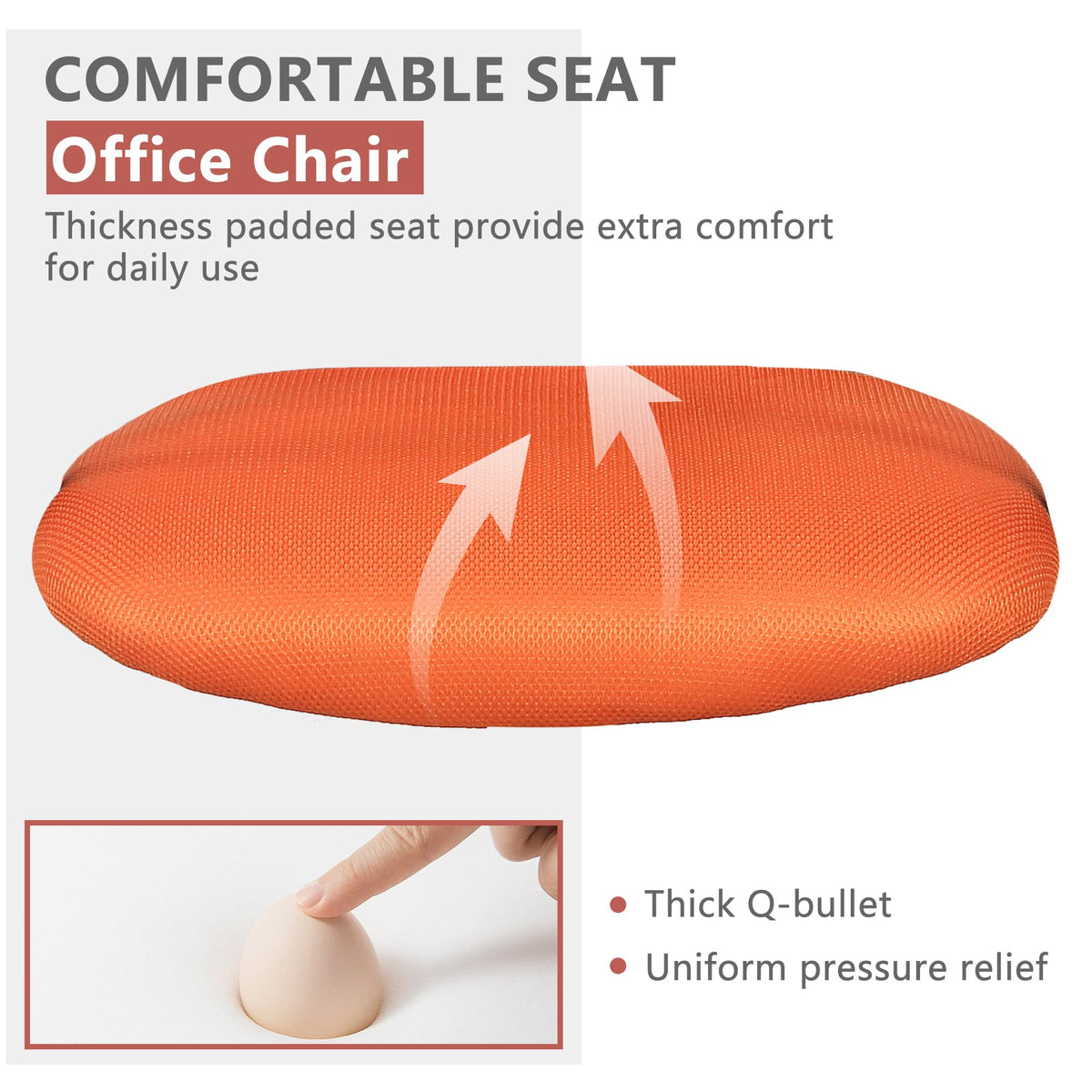 Orange Ergonomic Mesh Gaming Chair W623712