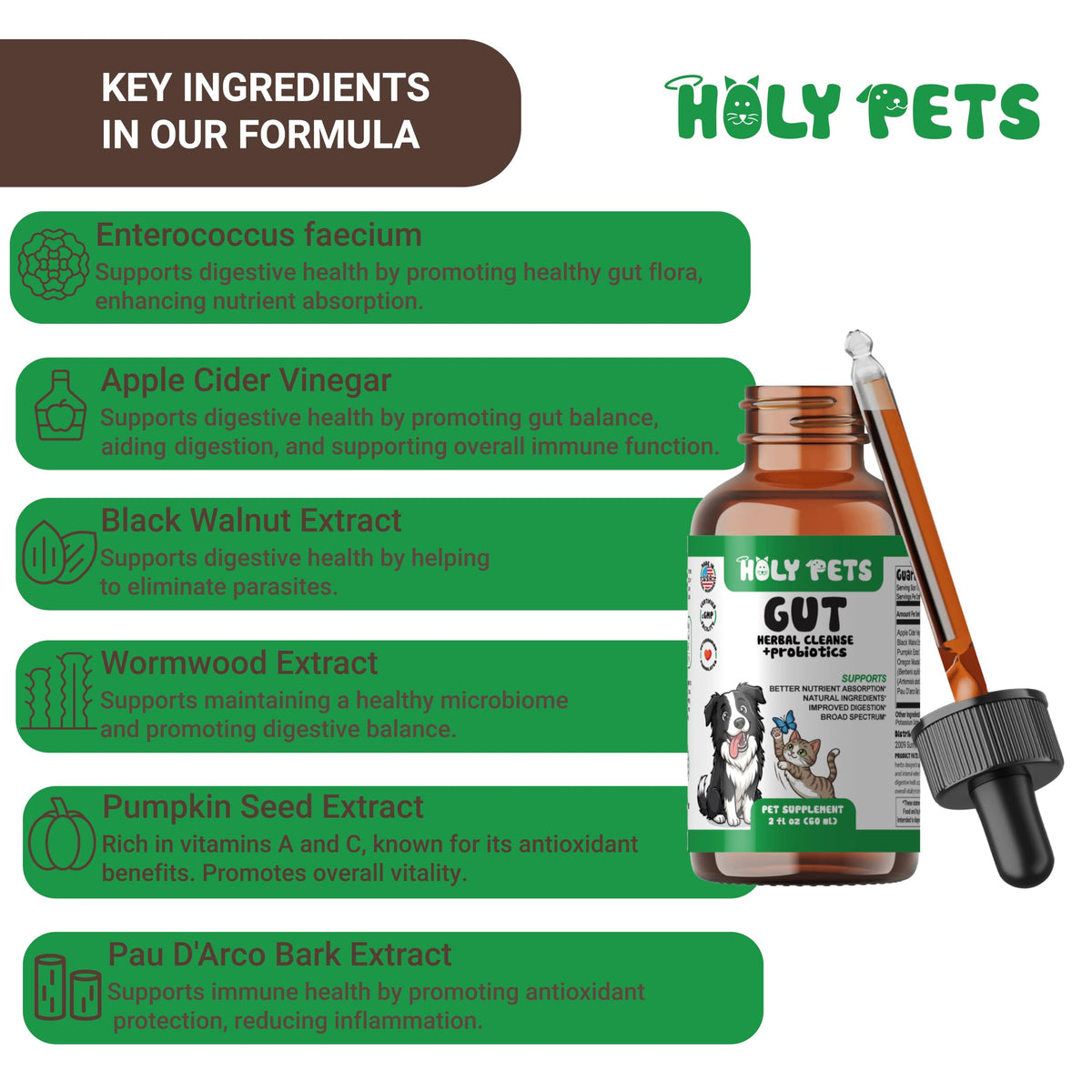 2 oz Liquid Wormwood & Black Walnut Pet Supplement M84716