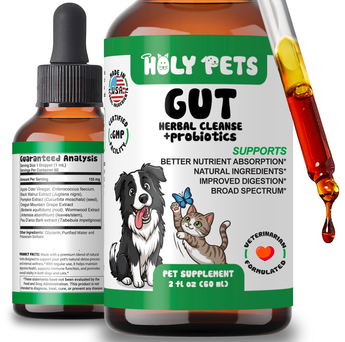 2 oz Liquid Wormwood & Black Walnut Pet Supplement M84716