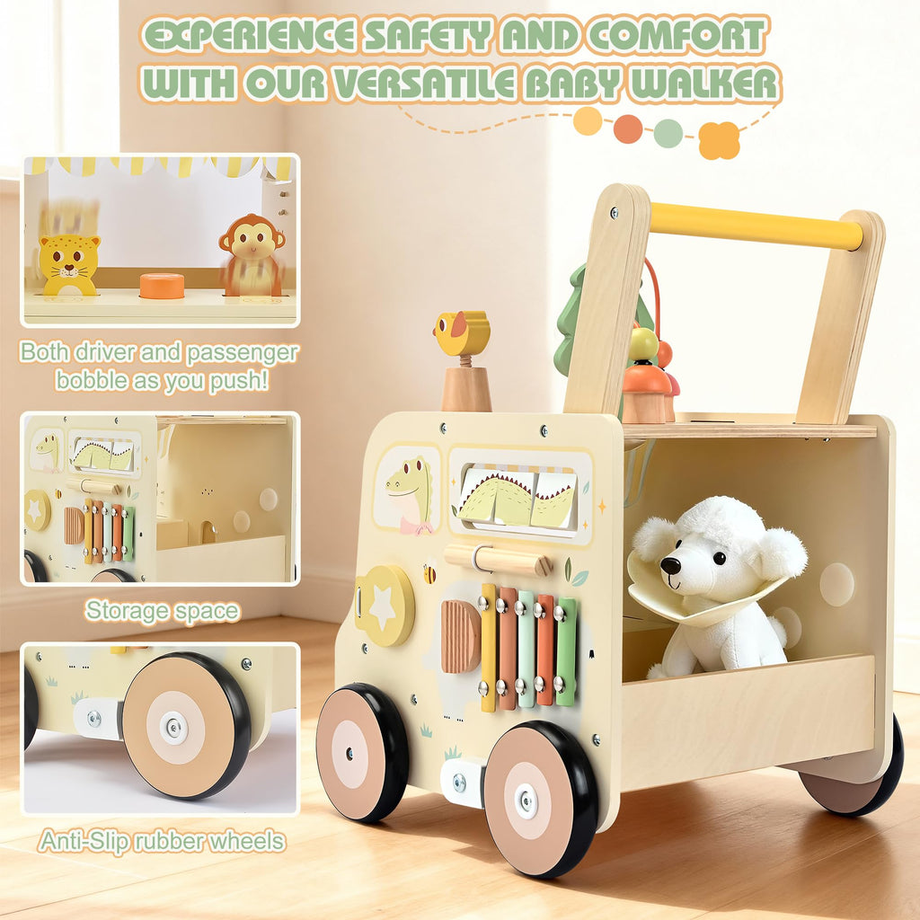 Wooden Activity Cube Push Walker Q5847