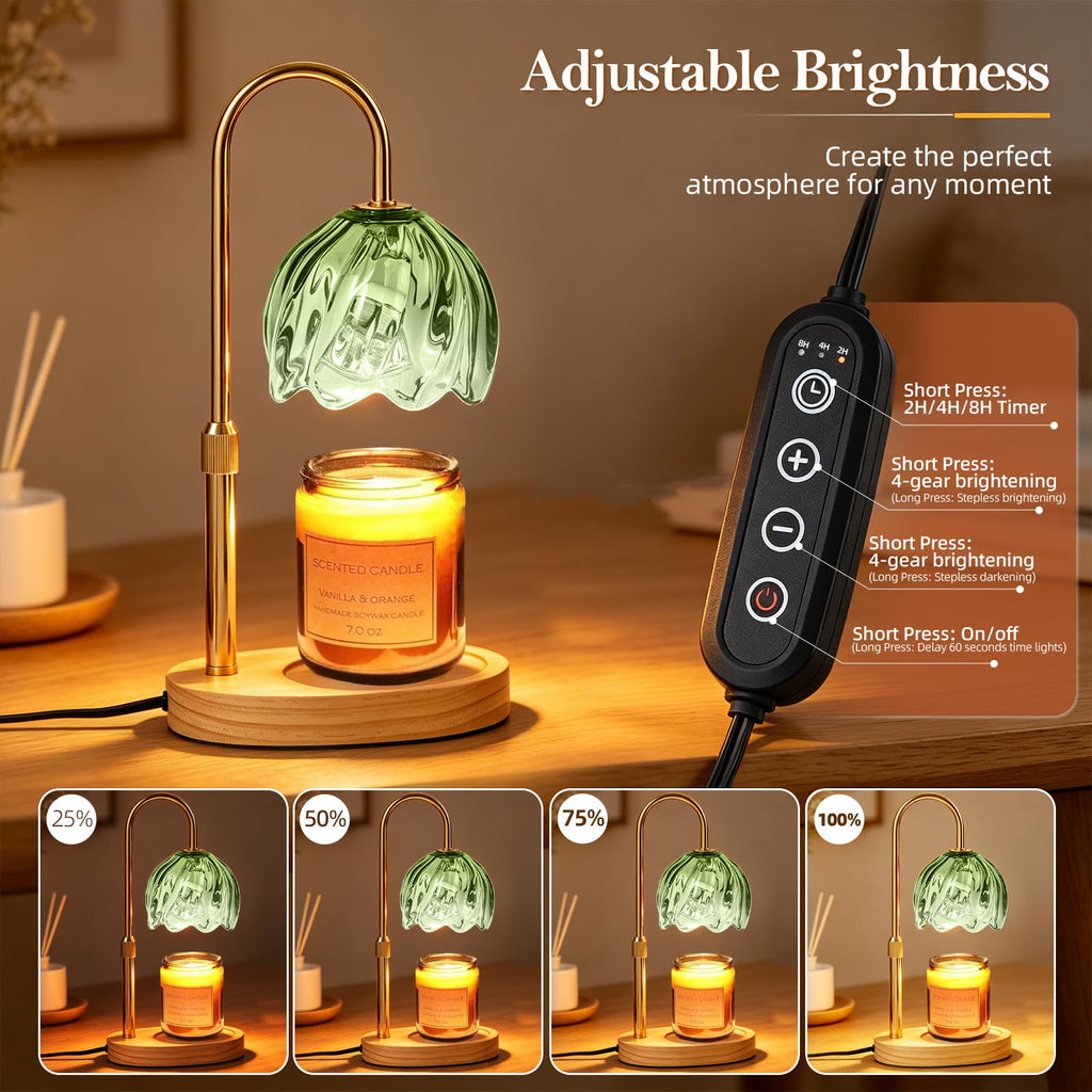 Flower Candle Warmer Lamp with Timer H12720