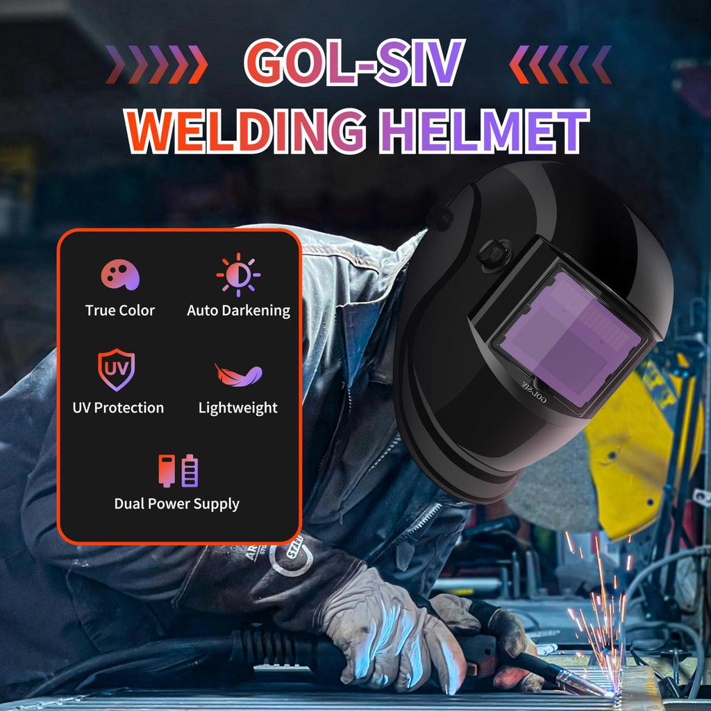 Auto Darkening Welding Helmet True Color Wide View Screen V9509