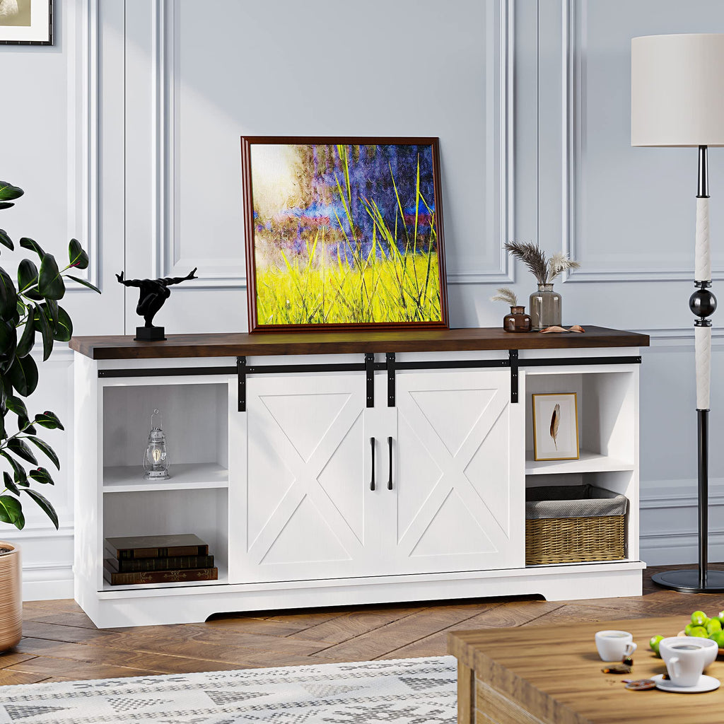 Farmhouse TV Stand Entertainment Center for 65 Inch TV N91958