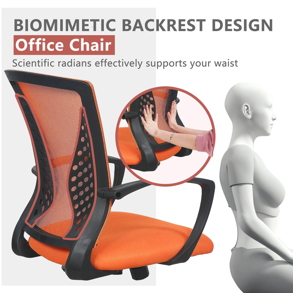 Orange Ergonomic Mesh Gaming Chair W623712