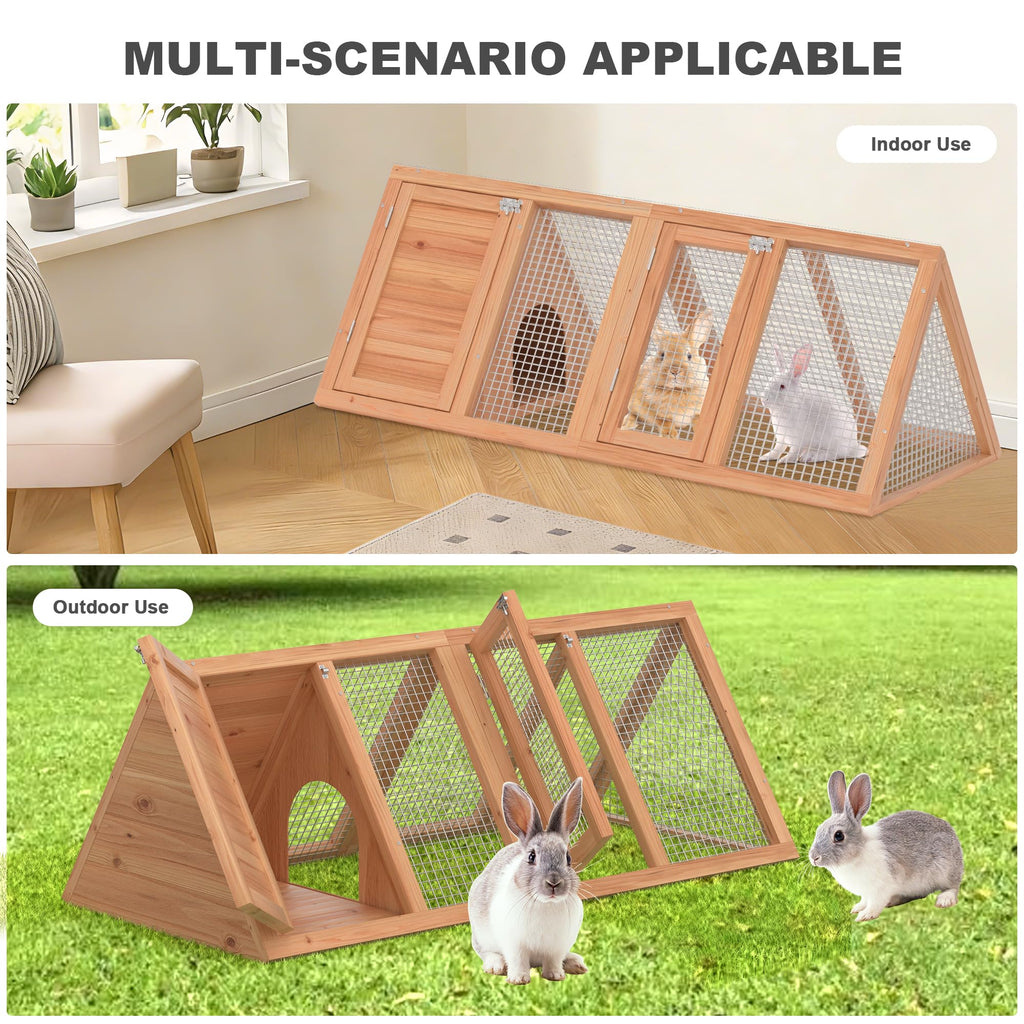 Wooden Chicken Coop and Rabbit Hutch M9117