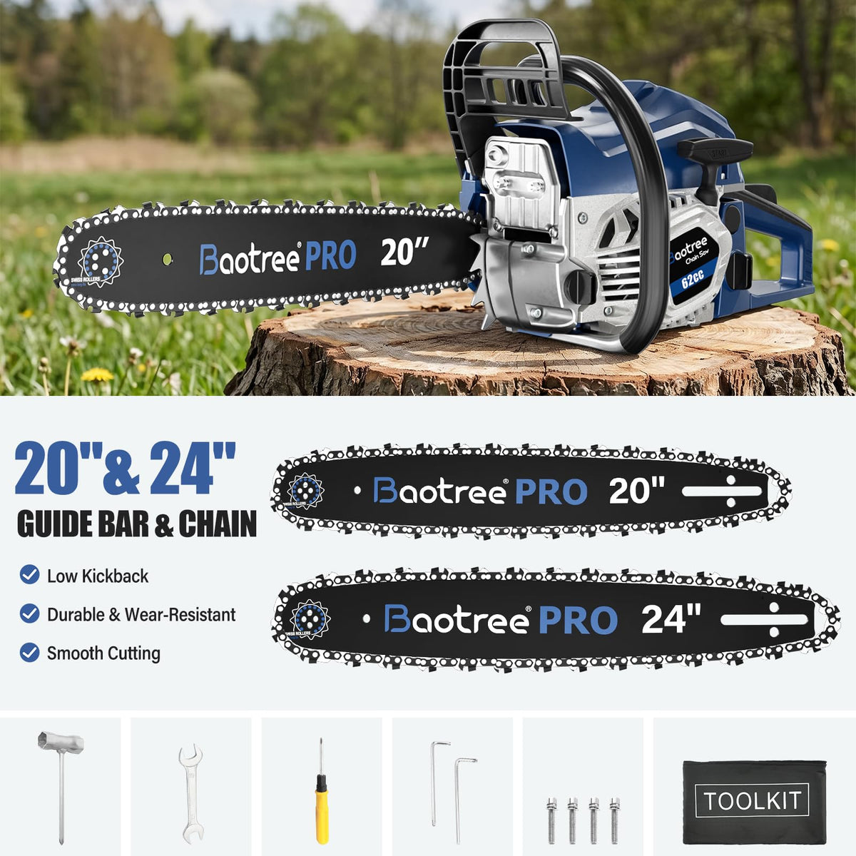 20 & 24 Inch Gas Chainsaw D173560