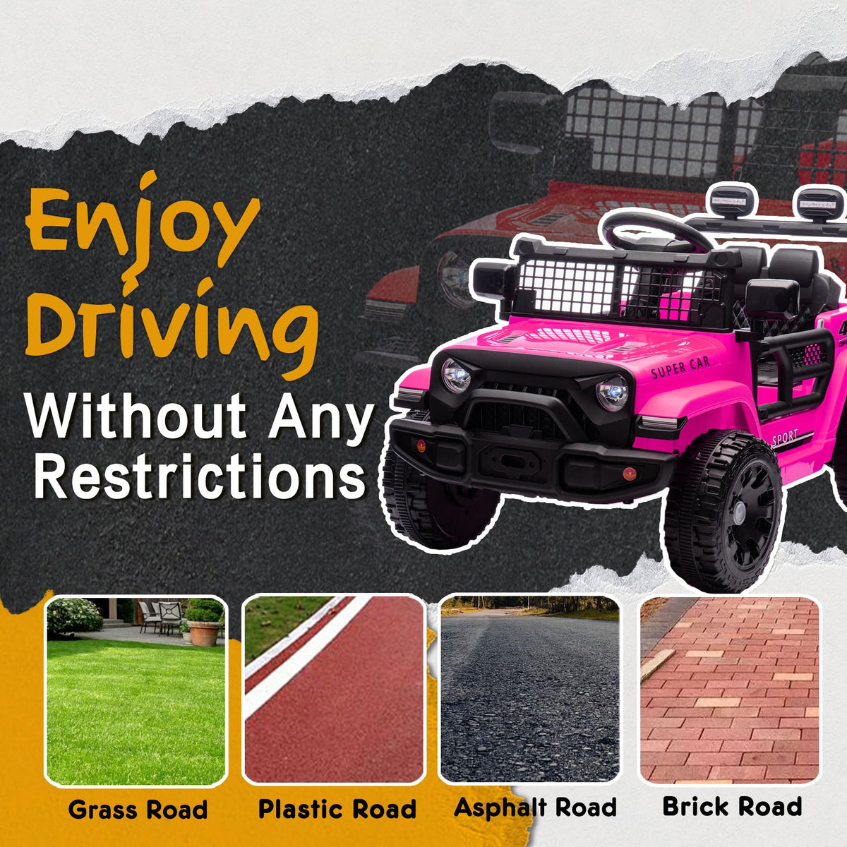 24V One Seat Ride On Toys with Remote Control O59934