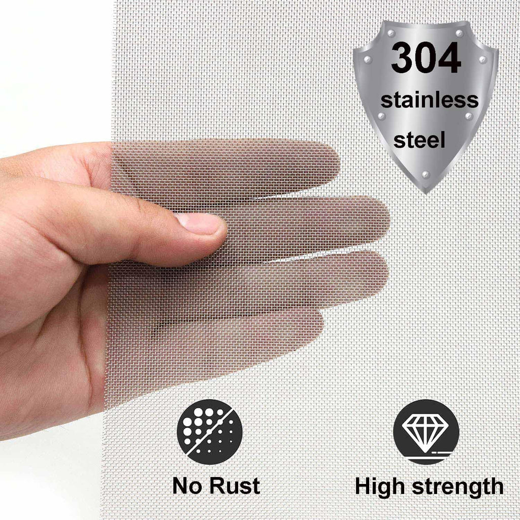 Stainless Steel Wire Mesh Screen 15.7 X 47 in 20 Mesh Z743