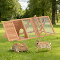 Wooden Chicken Coop and Rabbit Hutch M9117