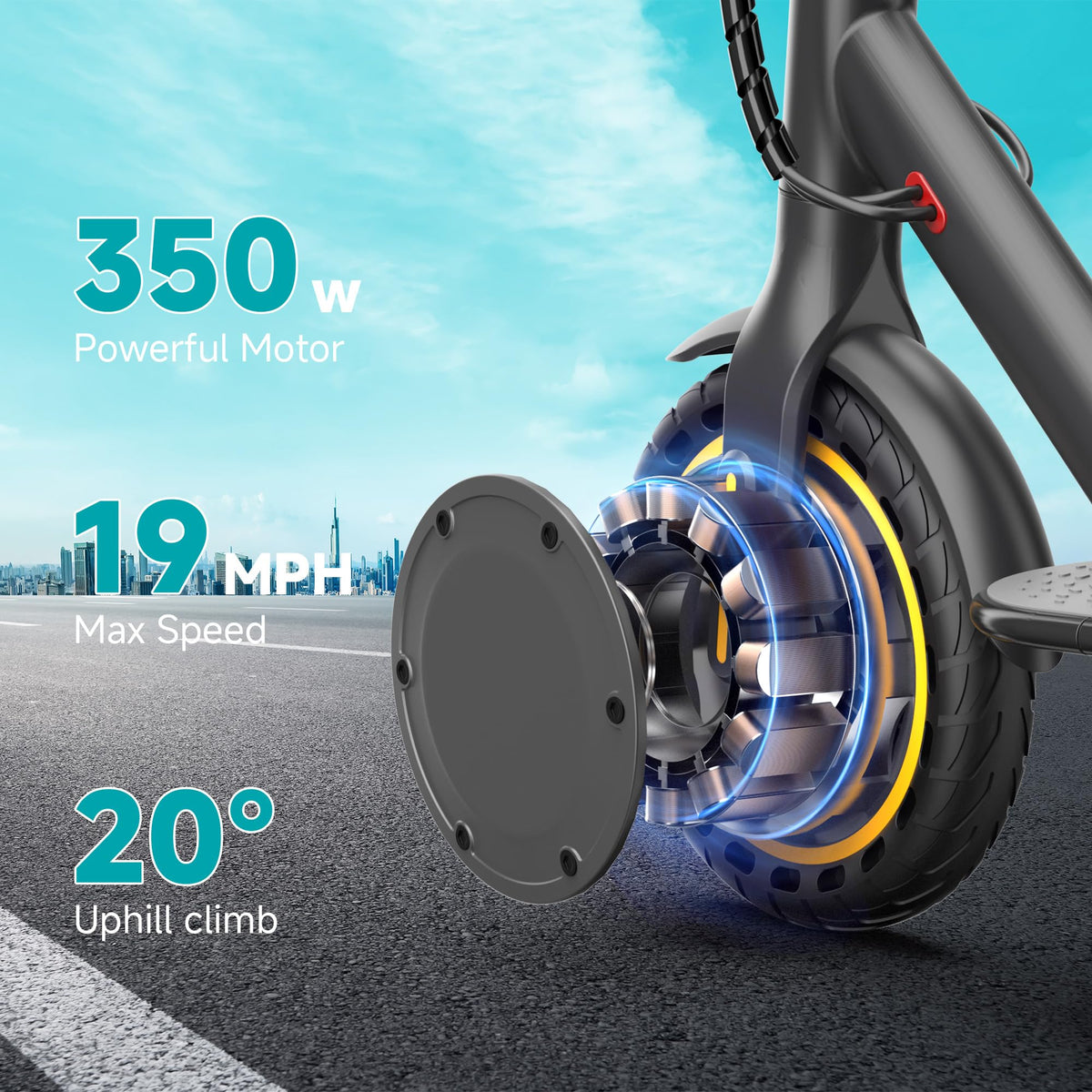 8.5" E Scooter for Adults Foldable 265 LBS Q302