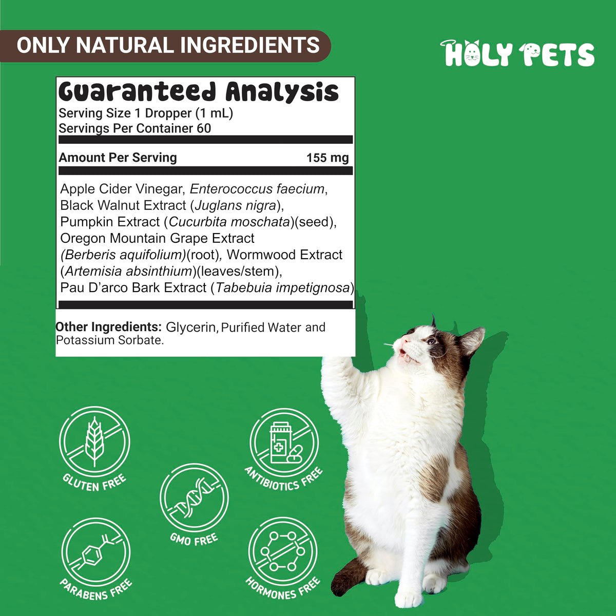 2 oz Liquid Wormwood & Black Walnut Pet Supplement M84716