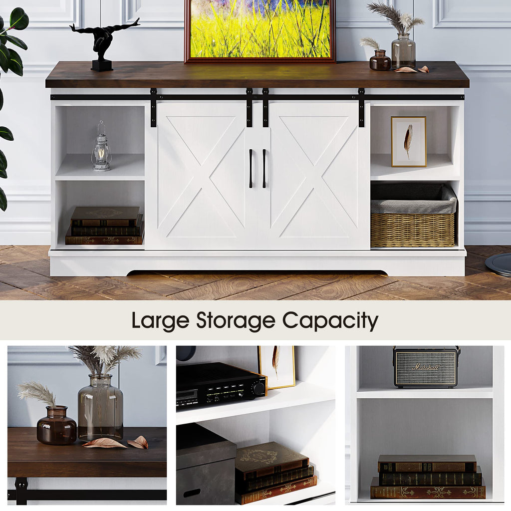 Farmhouse TV Stand Entertainment Center for 65 Inch TV N91958