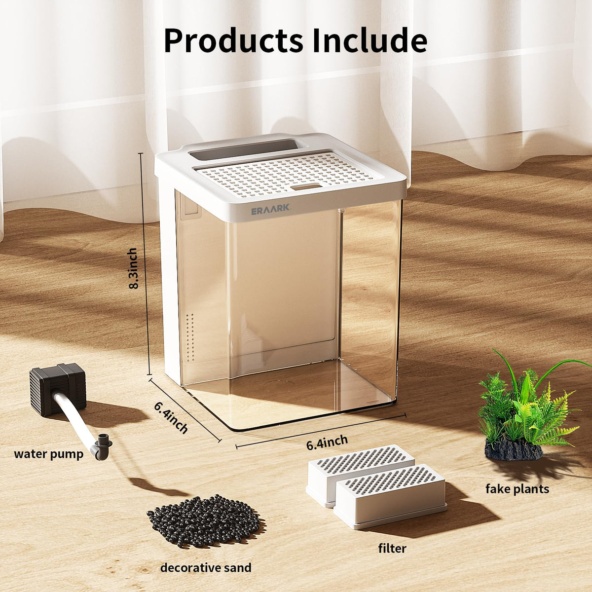 1.5 Gallon Aquarium Kit with Filter and LED Light Q269