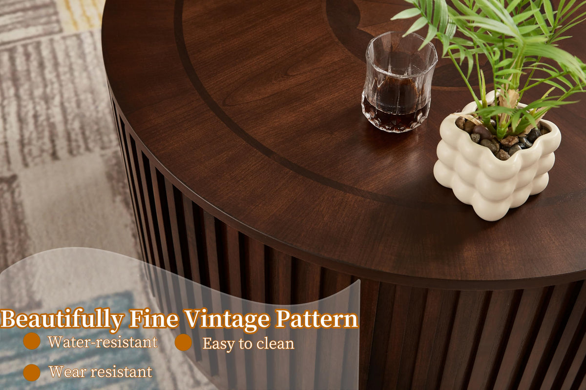 Round Lift Top Coffee Table with Storage G207