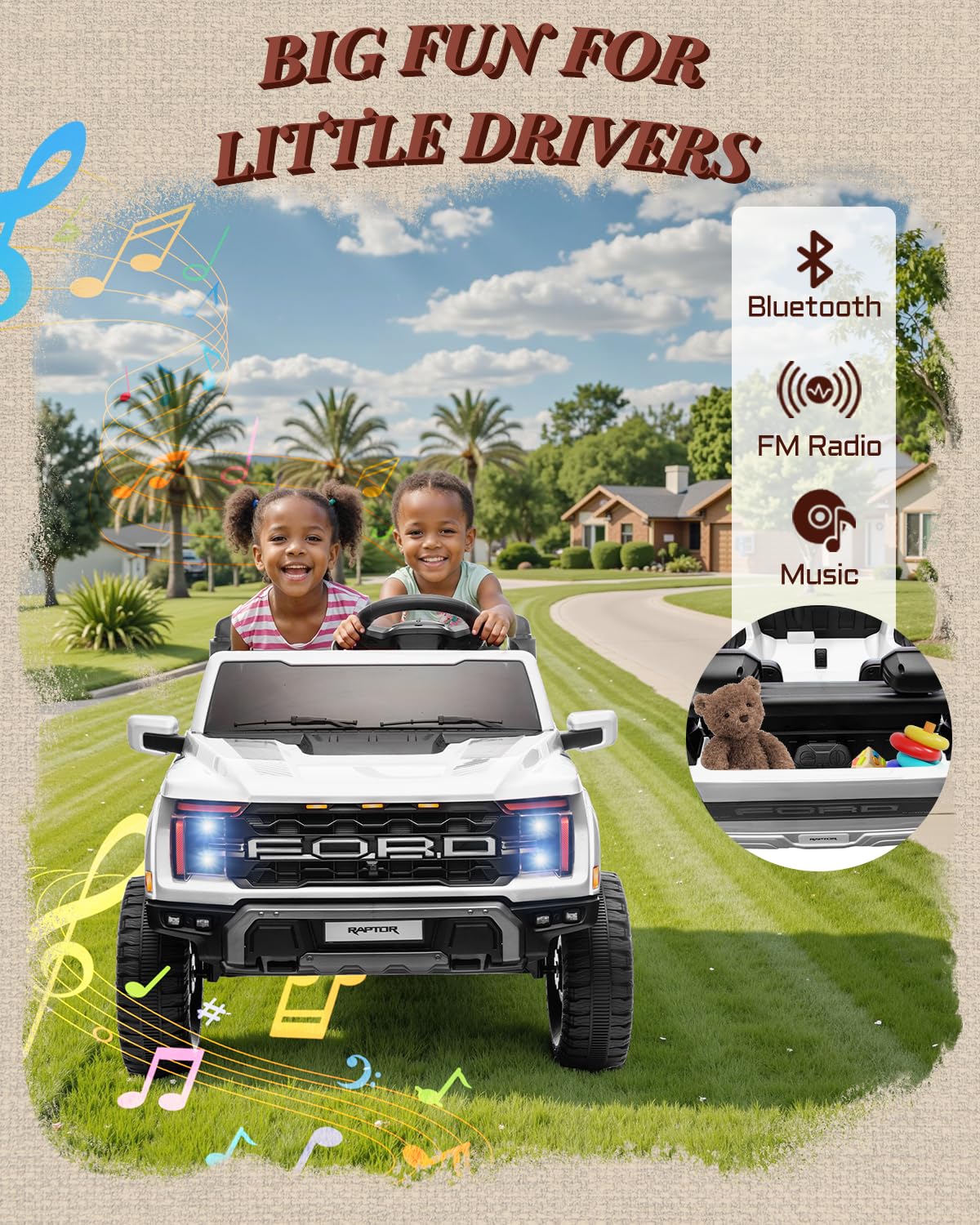 24V 2 Seater Kids Ride On Truck with Remote Control M65576