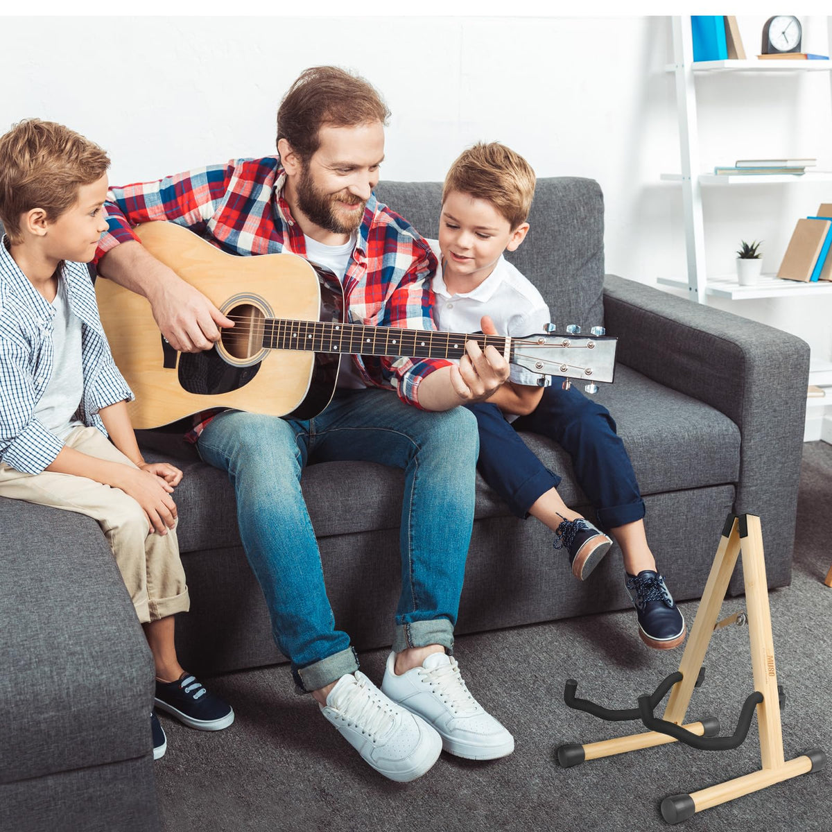 Foldable Wood Guitar Stand T699651