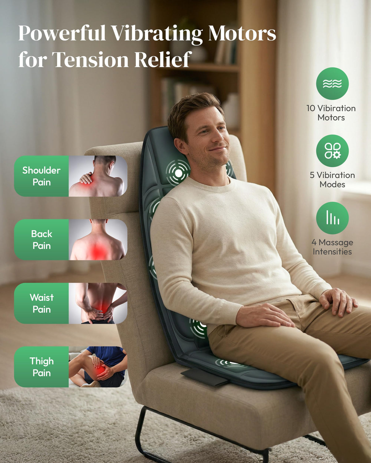 Vibration Massage Chair Pad with Heat U894156