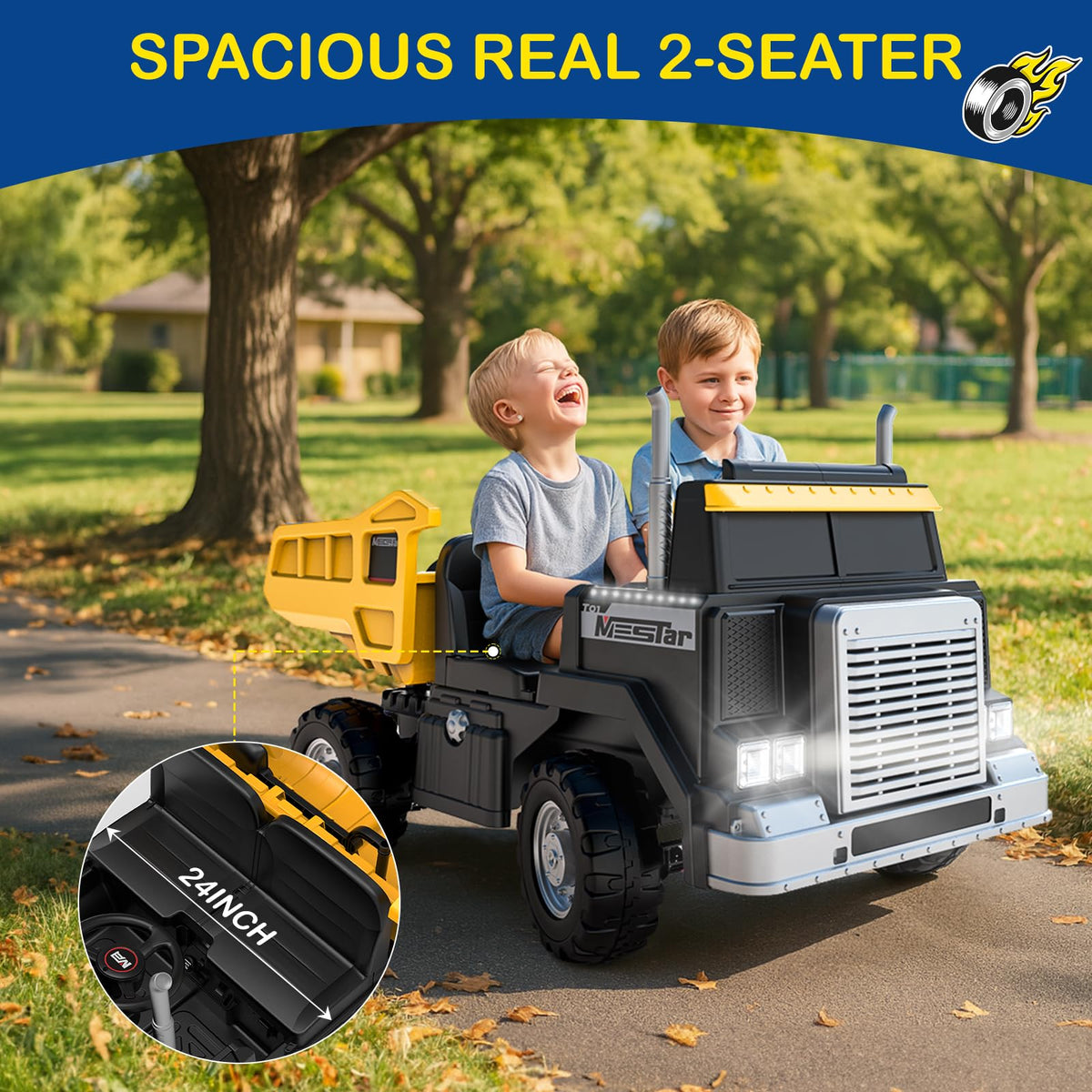 24V 4WD Ride On Dump Truck with 400W Motors S6972