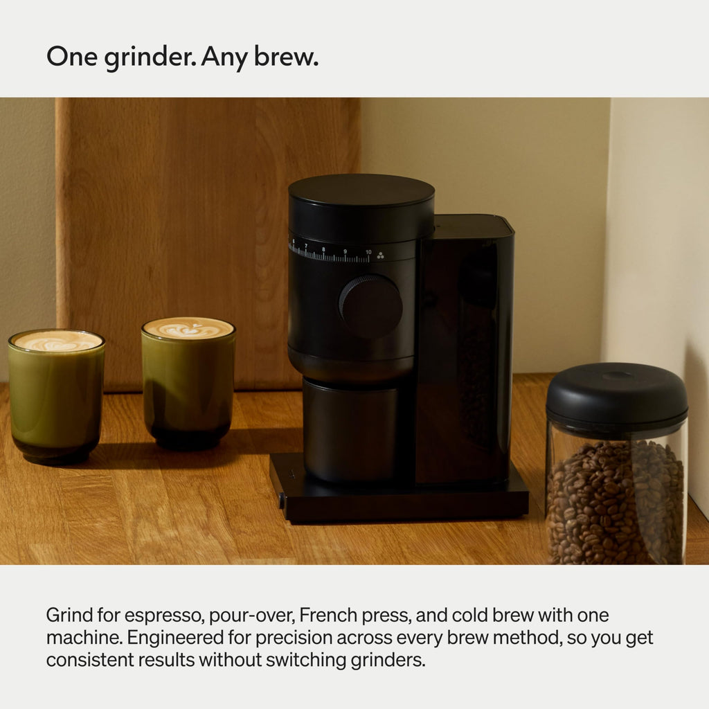 Electric Conical Burr Coffee Grinder, 48 mm Burrs, Black S949739