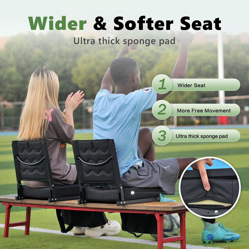 Blue Padded Folding Stadium Seats with Back Support G900