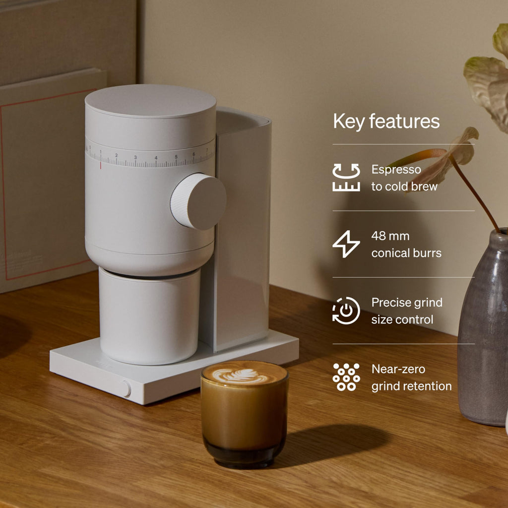 Electric Conical Burr Coffee Grinder, 48 mm Burrs, Black S949739