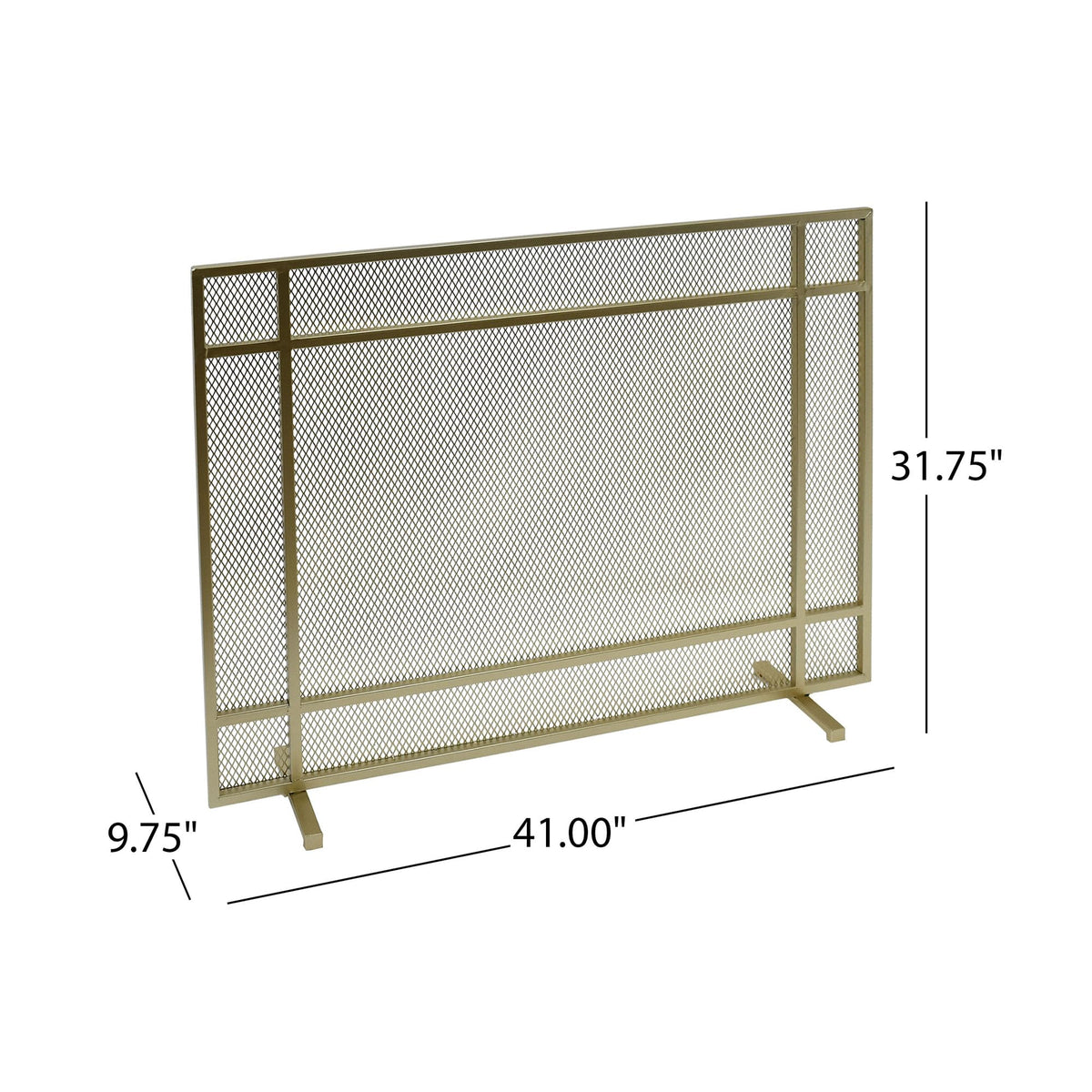 Black Metal Fireplace Screen O740