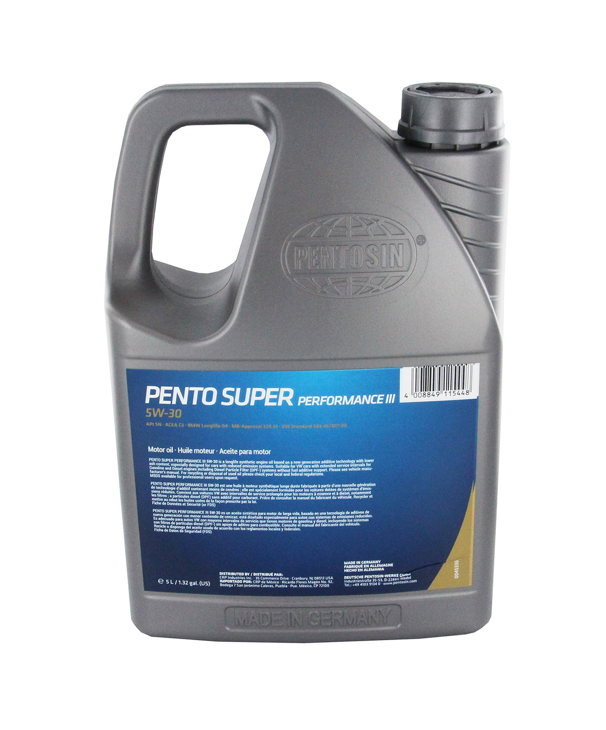 5W-30 Full Synthetic Motor Oil 5 Liter D4829