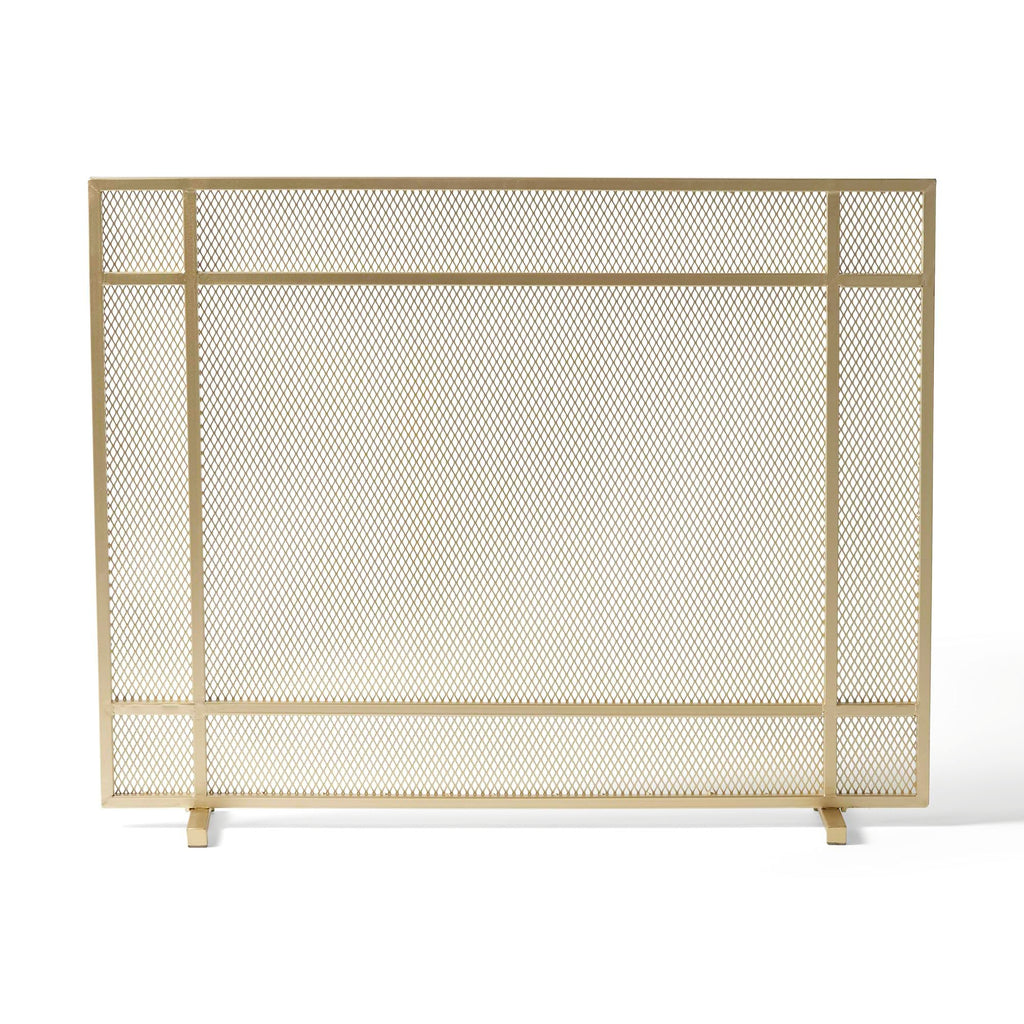 Black Metal Fireplace Screen O740