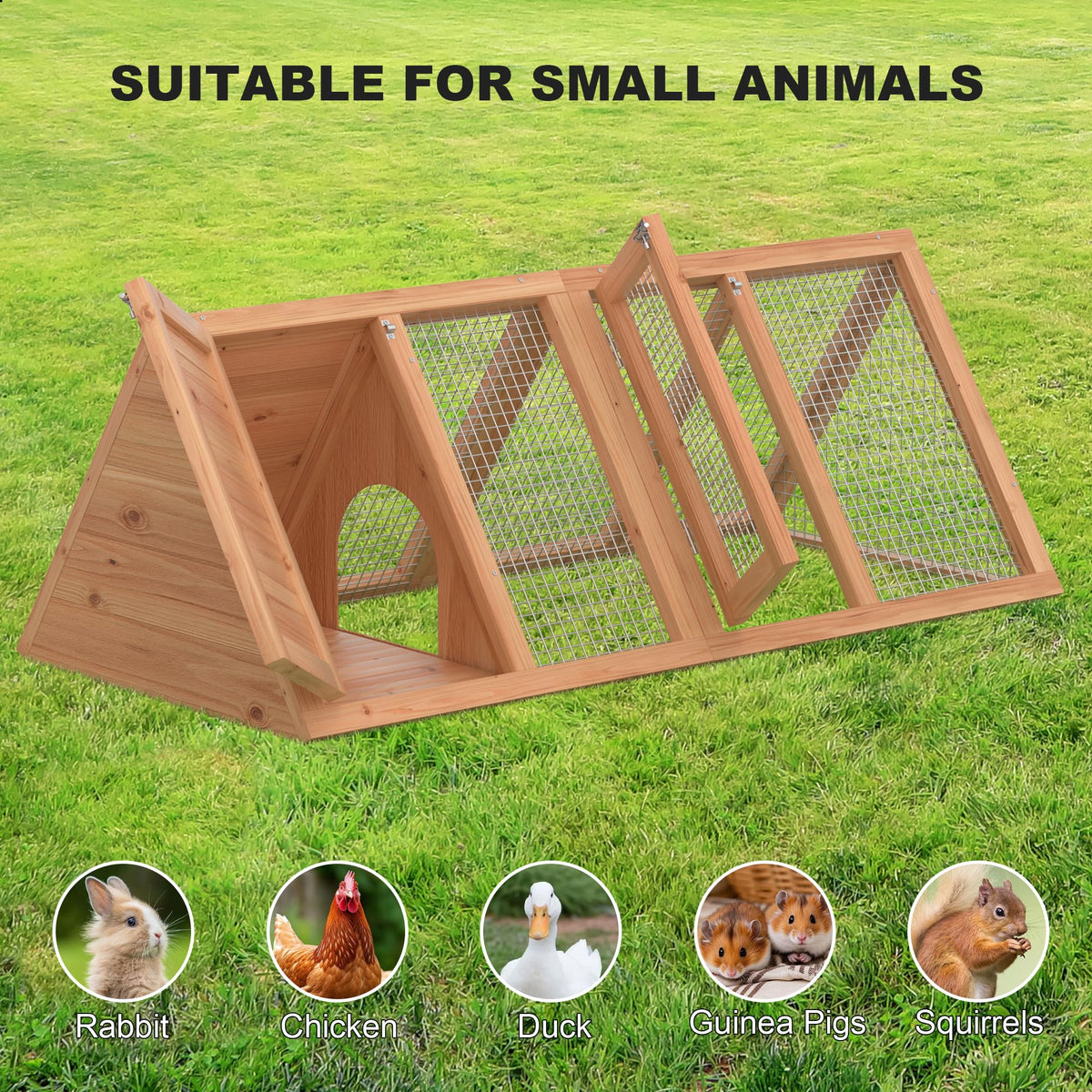 Wooden Chicken Coop and Rabbit Hutch M9117