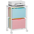 White 2 Drawer Rolling File Cabinet R771318