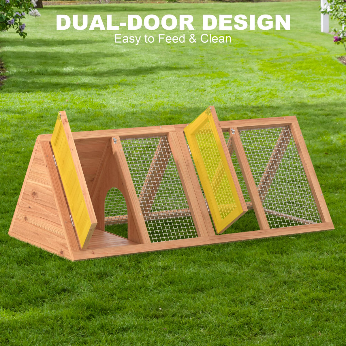 Wooden Chicken Coop and Rabbit Hutch M9117