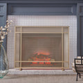 Black Metal Fireplace Screen O740